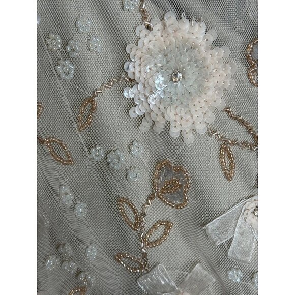 Mac Duggal A-line Heavenly Gown 9132 Illusions High Neck Flowy Size 16 NEW - Picture 11 of 11